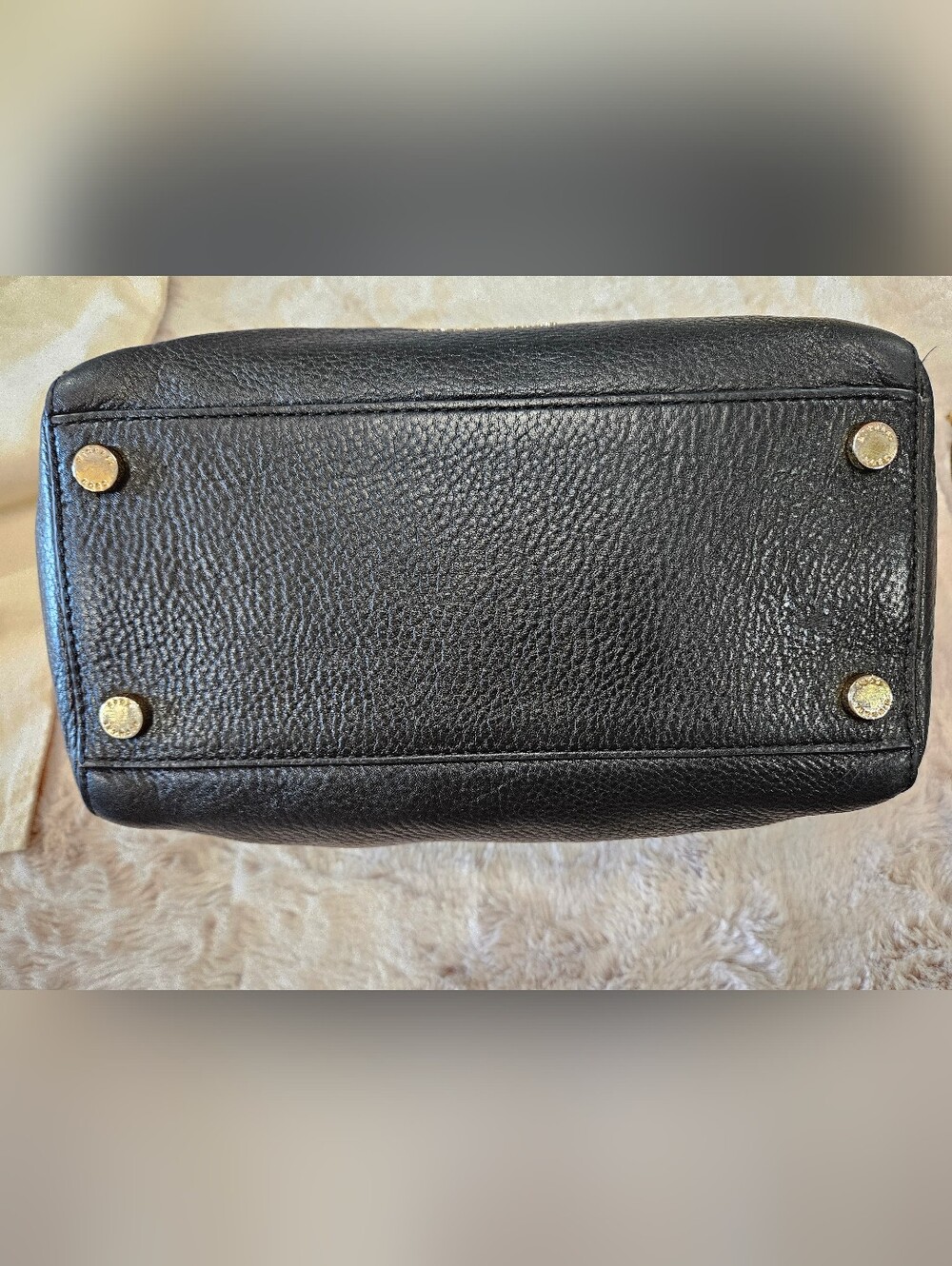 EUC MK Kirby Black Pebble Leather Women’s Satchel with Gold Hardware And Dustbag - Picture 8 of 15